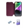 MARSİLYAN™- iPhone 13 Pro Max Kılıf Siluet Minimal Serisi - Siyah Bilvis 5in1 5D Magic Hayalet Cam Ekran Koruyucu + Shine Kamera Lens Koruma Cam - MI