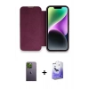 MARSİLYAN™- iPhone 13 Pro Max Kılıf Siluet Minimal Serisi - Siyah Bilvis 5in1 5D Magic Hayalet Cam Ekran Koruyucu + Neon Fosforlu Kamera Lens - YL