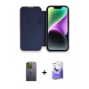 MARSİLYAN™- iPhone 13 Pro Max Kılıf Siluet Minimal Serisi - Siyah Bilvis 5in1 5D Magic Hayalet Cam Ekran Koruyucu + Neon Fosforlu Kamera Lens - YL