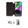 MARSİLYAN™- iPhone 13 Pro Max Kılıf Siluet Minimal Serisi - Siyah Bilvis Hayalet Cam Ekran Koruyucu + Rainbow Kamera Lens Koruma Cam - BZ