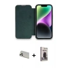 MARSİLYAN™- iPhone 13 Pro Max Kılıf Siluet Minimal Serisi - Siyah Bilvis Hayalet Cam Ekran Koruyucu + Rainbow Kamera Lens Koruma Cam - BZ