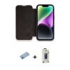 MARSİLYAN™- iPhone 13 Pro Max Kılıf Siluet Minimal Serisi - Siyah Bilvis Hayalet Cam Ekran Koruyucu + Shine Kamera Lens Koruma Cam - MI