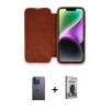 MARSİLYAN™- iPhone 13 Pro Max Kılıf Siluet Minimal Serisi - Siyah Bilvis Hayalet Cam Ekran Koruyucu + Neon Fosforlu Kamera Lens - MI