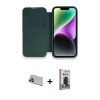 MARSİLYAN™- iPhone 13 Pro Max Kılıf Siluet Minimal Serisi - Siyah Bilvis Hayalet Cam Ekran Koruyucu + Rainbow Kamera Lens Koruma Cam - MR