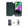 MARSİLYAN™- iPhone 13 Pro Max Kılıf Siluet Minimal Serisi - Siyah Bilvis Hayalet Cam Ekran Koruyucu + Neon Fosforlu Kamera Lens - MI