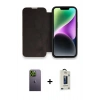 MARSİLYAN™- iPhone 13 Pro Max Kılıf Siluet Minimal Serisi - Siyah Bilvis Hayalet Cam Ekran Koruyucu + Neon Fosforlu Kamera Lens - YL