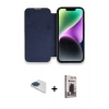 MARSİLYAN™- iPhone 13 Pro Max Kılıf Siluet Minimal Serisi - Siyah Bilvis Hayalet Cam Ekran Koruyucu + Pers Alüminyum Kamera Lens - LT