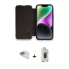 MARSİLYAN™- iPhone 13 Pro Max Kılıf Siluet Minimal Serisi - Siyah Bilvis Hayalet Cam Ekran Koruyucu + Pers Alüminyum Kamera Lens - SABE