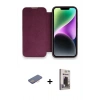 MARSİLYAN™- iPhone 13 Pro Max Kılıf Siluet Minimal Serisi - Siyah Bilvis Hayalet Cam Ekran Koruyucu + Renkli Kamera Lens Koruma Cam - PE
