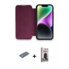 MARSİLYAN™- iPhone 13 Pro Max Kılıf Siluet Minimal Serisi - Siyah Bilvis Hayalet Cam Ekran Koruyucu + Renkli Kamera Lens Koruma Cam - YL