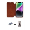 MARSİLYAN™- iPhone 13 Pro Max Kılıf Siluet Minimal Serisi - Siyah Bilvis Hayalet Cam Ekran Koruyucu + Renkli Kamera Lens Koruma Cam - YL