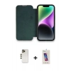 MARSİLYAN™- iPhone 13 Pro Max Kılıf Siluet Minimal Serisi - Siyah Joko 5D Cam + Shine Kamera Lens - GD