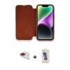 MARSİLYAN™- iPhone 13 Pro Max Kılıf Siluet Minimal Serisi - Siyah Joko 5D Cam + Pers Alüminyum Kamera Lens - KI