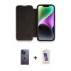 MARSİLYAN™- iPhone 13 Pro Max Kılıf Siluet Minimal Serisi - Siyah Joko 5D Cam + Neon Fosforlu Kamera Lens - MI