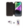MARSİLYAN™- iPhone 13 Pro Max Kılıf Siluet Minimal Serisi - Siyah Joko 5D Cam + Pers Alüminyum Kamera Lens - GI
