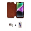 MARSİLYAN™- iPhone 13 Pro Max Kılıf Siluet Minimal Serisi - Siyah Joko 5D Cam + Rainbow Kamera Lens Koruma Cam - KI