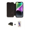 MARSİLYAN™- iPhone 13 Pro Max Kılıf Siluet Minimal Serisi - Siyah Joko 5D Cam + Raze Metal Kamera Lens - GD