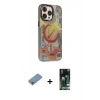 MARSİLYAN™- iPhone 13 Pro Max Kılıf Siluet Modern Koleksiyonu - Şeffaf 360 Full Body Arka Koruyucu + Shine Kamera Lens Koruma Cam - GI