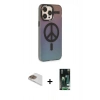 MARSİLYAN™- iPhone 13 Pro Max Kılıf Siluet Modern Koleksiyonu - Şeffaf 360 Full Body Arka Koruyucu + Pers Alüminyum Kamera Lens - GD