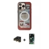 MARSİLYAN™- iPhone 13 Pro Max Kılıf Siluet Modern Koleksiyonu - Şeffaf 360 Full Body Arka Koruyucu + Gold Raze Metal Kamera Lens