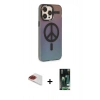 MARSİLYAN™- iPhone 13 Pro Max Kılıf Siluet Modern Koleksiyonu - Şeffaf 360 Full Body Arka Koruyucu + Pers Alüminyum Kamera Lens - KI