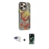 MARSİLYAN™- iPhone 13 Pro Max Kılıf Siluet Modern Koleksiyonu - Şeffaf 360 Full Body Arka Koruyucu + Pers Alüminyum Kamera Lens - LT