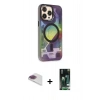 MARSİLYAN™- iPhone 13 Pro Max Kılıf Siluet Modern Koleksiyonu - Şeffaf 360 Full Body Arka Koruyucu + Pers Alüminyum Kamera Lens - GI
