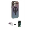 MARSİLYAN™- iPhone 13 Pro Max Kılıf Siluet Modern Koleksiyonu - Şeffaf 360 Full Body Arka Koruyucu + Pers Alüminyum Kamera Lens - GI