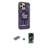 MARSİLYAN™- iPhone 13 Pro Max Kılıf Siluet Modern Koleksiyonu - Şeffaf 360 Full Body Arka Koruyucu + Renkli Kamera Lens Koruma Cam - YL