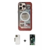 MARSİLYAN™- iPhone 13 Pro Max Kılıf Siluet Modern Koleksiyonu - Şeffaf 360 Full Body Arka Koruyucu + Shine Kamera Lens - GD