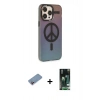 MARSİLYAN™- iPhone 13 Pro Max Kılıf Siluet Modern Koleksiyonu - Şeffaf 360 Full Body Arka Koruyucu + Shine Kamera Lens Koruma Cam - PE