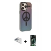 MARSİLYAN™- iPhone 13 Pro Max Kılıf Siluet Modern Koleksiyonu - Şeffaf 360 Full Body Arka Koruyucu + Pers Alüminyum Kamera Lens - SABE