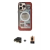 MARSİLYAN™- iPhone 13 Pro Max Kılıf Siluet Modern Koleksiyonu - Şeffaf Maxco Cam Ekran Koruyucu + Gold Raze Metal Kamera Lens