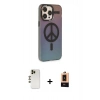 MARSİLYAN™- iPhone 13 Pro Max Kılıf Siluet Modern Koleksiyonu - Şeffaf Maxco Cam Ekran Koruyucu + Shine Kamera Lens - GD