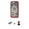 MARSİLYAN™- iPhone 13 Pro Max Kılıf Siluet Modern Koleksiyonu - Şeffaf Maxco Cam Ekran Koruyucu + Mavi Renkli Kamera Lens Koruma Cam