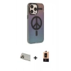 MARSİLYAN™- iPhone 13 Pro Max Kılıf Siluet Modern Koleksiyonu - Şeffaf Maxco Cam Ekran Koruyucu + Rainbow Kamera Lens Koruma Cam - REGD