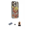 MARSİLYAN™- iPhone 13 Pro Max Kılıf Siluet Modern Koleksiyonu - Şeffaf Maxco Cam Ekran Koruyucu + Renkli Kamera Lens Koruma Cam - YL