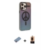 MARSİLYAN™- iPhone 13 Pro Max Kılıf Siluet Modern Koleksiyonu - Şeffaf Maxco Cam Ekran Koruyucu + Shine Kamera Lens Koruma Cam - PE