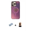 MARSİLYAN™- iPhone 13 Pro Max Kılıf Siluet Modern Koleksiyonu - Şeffaf Maxco Cam Ekran Koruyucu + Shine Kamera Lens Koruma Cam - MI