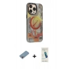 MARSİLYAN™- iPhone 13 Pro Max Kılıf Siluet Modern Koleksiyonu - Şeffaf Pasifik Cam Ekran Koruyucu + Shine Kamera Lens Koruma Cam - GI