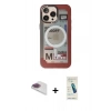 MARSİLYAN™- iPhone 13 Pro Max Kılıf Siluet Modern Koleksiyonu - Şeffaf Pasifik Cam Ekran Koruyucu + Pers Alüminyum Kamera Lens - GI