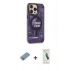 MARSİLYAN™- iPhone 13 Pro Max Kılıf Siluet Modern Koleksiyonu - Şeffaf Pasifik Cam Ekran Koruyucu + Shine Kamera Lens Koruma Cam - GI