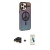 MARSİLYAN™- iPhone 13 Pro Max Kılıf Siluet Modern Koleksiyonu - Şeffaf Pasifik Cam Ekran Koruyucu + Raze Metal Kamera Lens - GD