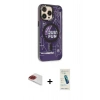 MARSİLYAN™- iPhone 13 Pro Max Kılıf Siluet Modern Koleksiyonu - Şeffaf Pasifik Cam Ekran Koruyucu + Pers Alüminyum Kamera Lens - KI