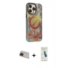 MARSİLYAN™- iPhone 13 Pro Max Kılıf Siluet Modern Koleksiyonu - Şeffaf Pasifik Cam Ekran Koruyucu + Rainbow Kamera Lens Koruma Cam - KI