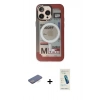 MARSİLYAN™- iPhone 13 Pro Max Kılıf Siluet Modern Koleksiyonu - Şeffaf Pasifik Cam Ekran Koruyucu + Renkli Kamera Lens Koruma Cam - MI