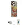 MARSİLYAN™- iPhone 13 Pro Max Kılıf Siluet Modern Koleksiyonu - Şeffaf Pasifik Cam Ekran Koruyucu + Rainbow Kamera Lens Koruma Cam - MR