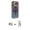 MARSİLYAN™- iPhone 13 Pro Max Kılıf Siluet Modern Koleksiyonu - Şeffaf Pasifik Cam Ekran Koruyucu + Rainbow Kamera Lens Koruma Cam - MR