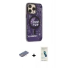 MARSİLYAN™- iPhone 13 Pro Max Kılıf Siluet Modern Koleksiyonu - Şeffaf Pasifik Cam Ekran Koruyucu + Renkli Kamera Lens Koruma Cam - PE