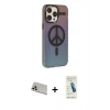 MARSİLYAN™- iPhone 13 Pro Max Kılıf Siluet Modern Koleksiyonu - Şeffaf Pasifik Cam Ekran Koruyucu + Rainbow Kamera Lens Koruma Cam - REGD